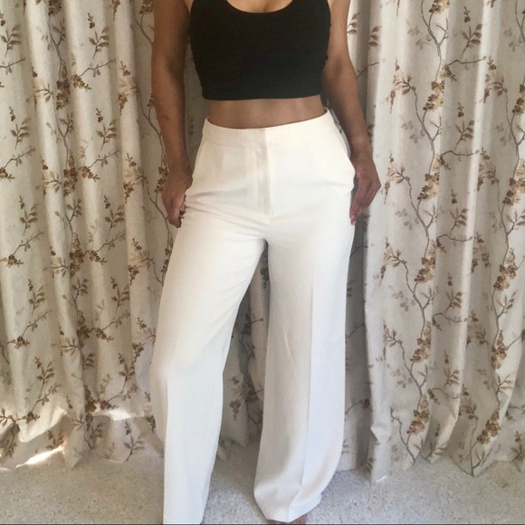 Topshop White Wide Leg Pants 